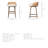 Kemble Upholstered Counter Stool with Solid Wood Frame-1408173161