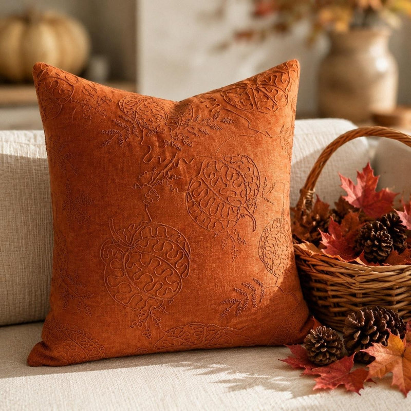 Housse de coussin Halloween, Orange Pumpkin