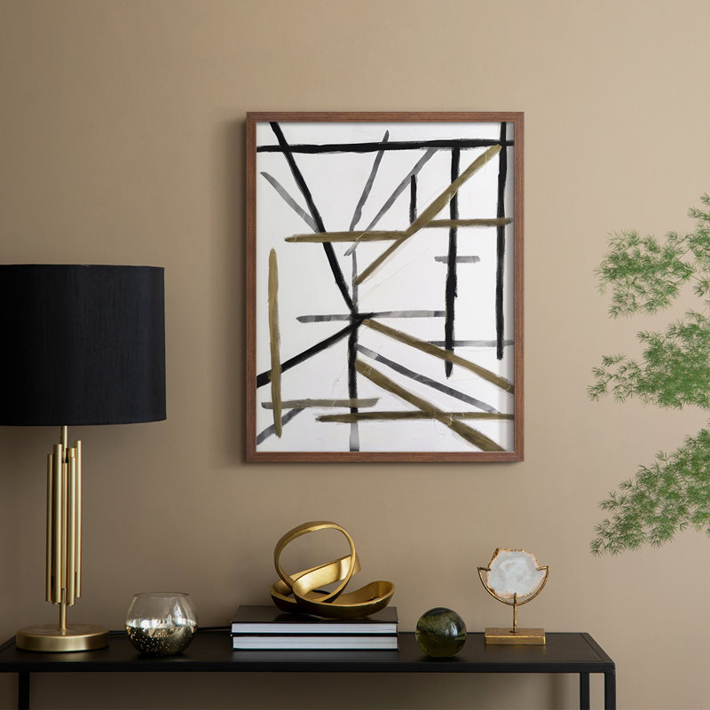 Edifice I Framed Print - Solid Wood, 15" H x 12" W, Walnut