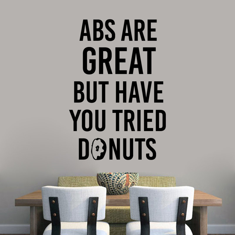 Adhésif décoratif "abs is belle" mais avez-vous essayé, Noir