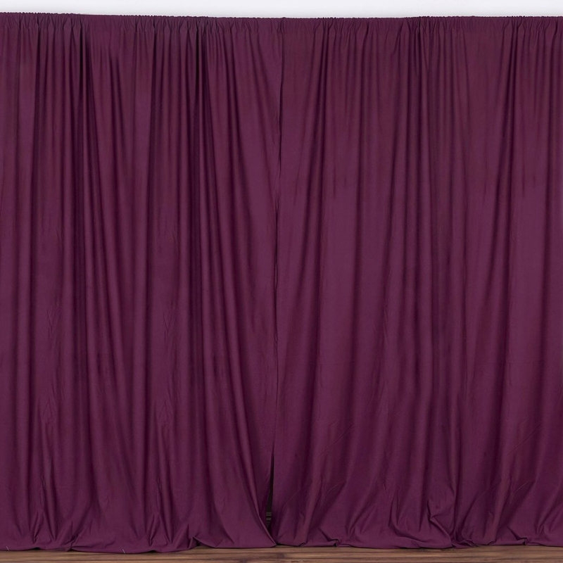 Antion Semi Sheer Curtain Single Panel, 56" x 96", Eggplant