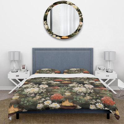 Incense Aroma Ambiance II Floral Duvet Cover