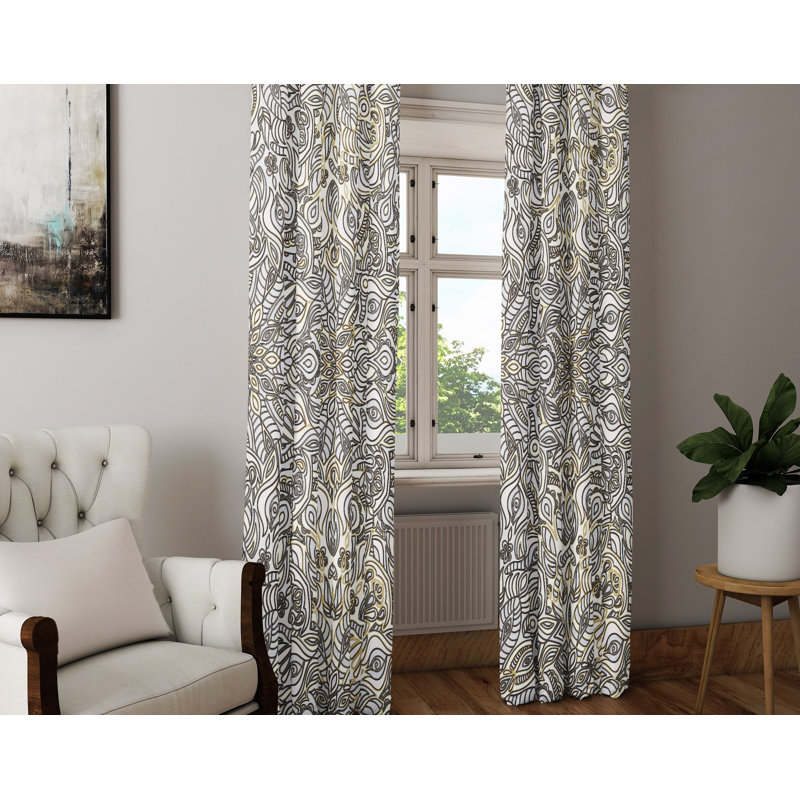 Semi Sheer Curtain Panel Pair, 56" W x 78" L