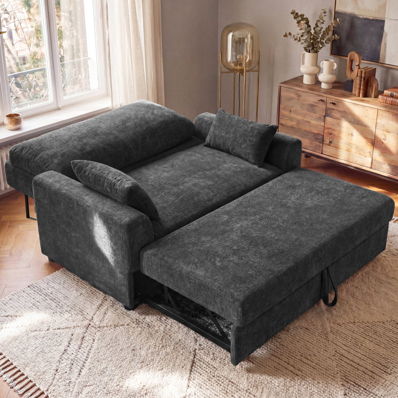 Canapé-lit Hoelscher, Gray Chenille