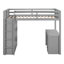 Lit mezzanine avec échelle, tablettes et bureau-670802417-670802418