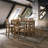Contemporary Counter Height Chairs Set Of 2 Upholstered Seat X-Back Classic Oak Finish Wooden Dining Furniture-1636310377-1636310376