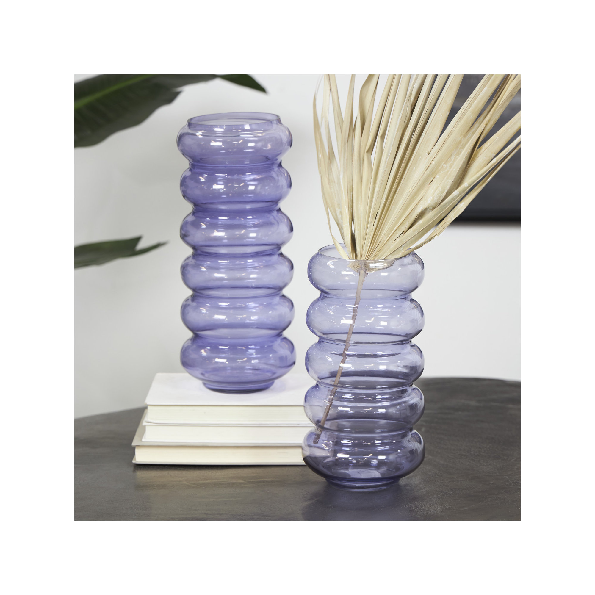 Glass Table Vase, Purple