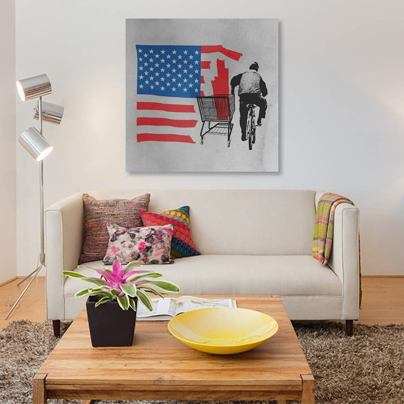 « rebutée », reproduction d’impression sur toile, H 26 po x l 26 po x P 1,5 po, Toile tendue, Pas de tapis