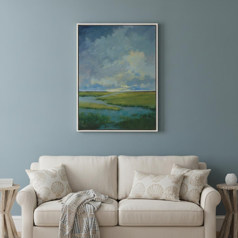 «Quiet Reflection White Floater Frame», art mural