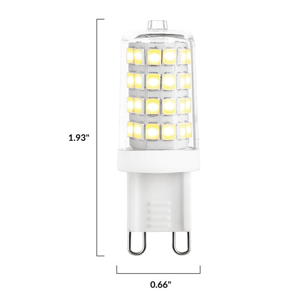 Candex Lighting 6 Watt (75 Watt Equivalent), G9 LED Dimmable Light Bulb,  Warm White (3000K) G9/Bi-Pin Base