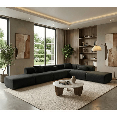 Vivienne Collection Luxury L-shape Sectional Sofa