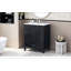 Meuble-lavabo 30 po avec lavabo style rétro, espace de rangement multifonctionnel, tablette de porte, porte à fermeture en douceur, noir