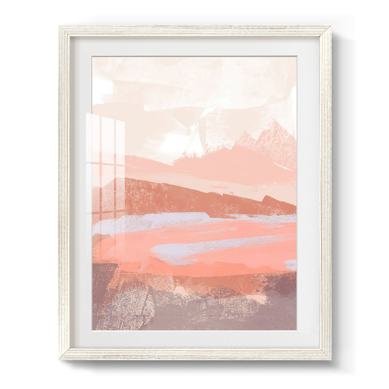 «Dusty Desert II», reproduction encadrée, H 19,5 po x l 16,5 po, Blanc