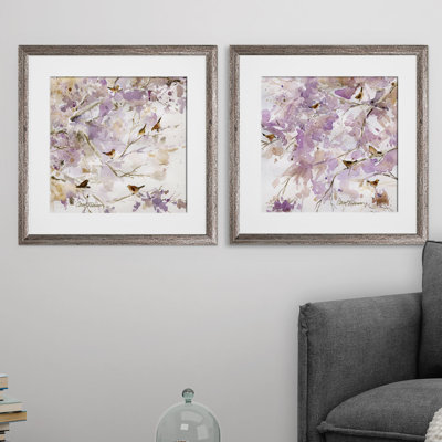 «Lavender Spring», ensemble de 2 reproductions encadrées