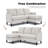 Upholstered  Sectional Sofa With Chaise-2136070870