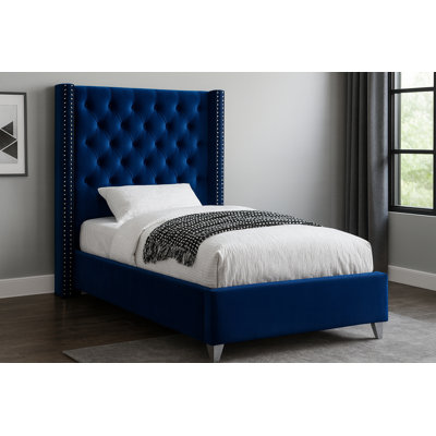 Joclynn Upholstered Wingback Bed