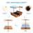 47" Fir Wood Outdoor Sandbox with Adjustable Canopy, Liner, Seats and Foldable Cover-124464146