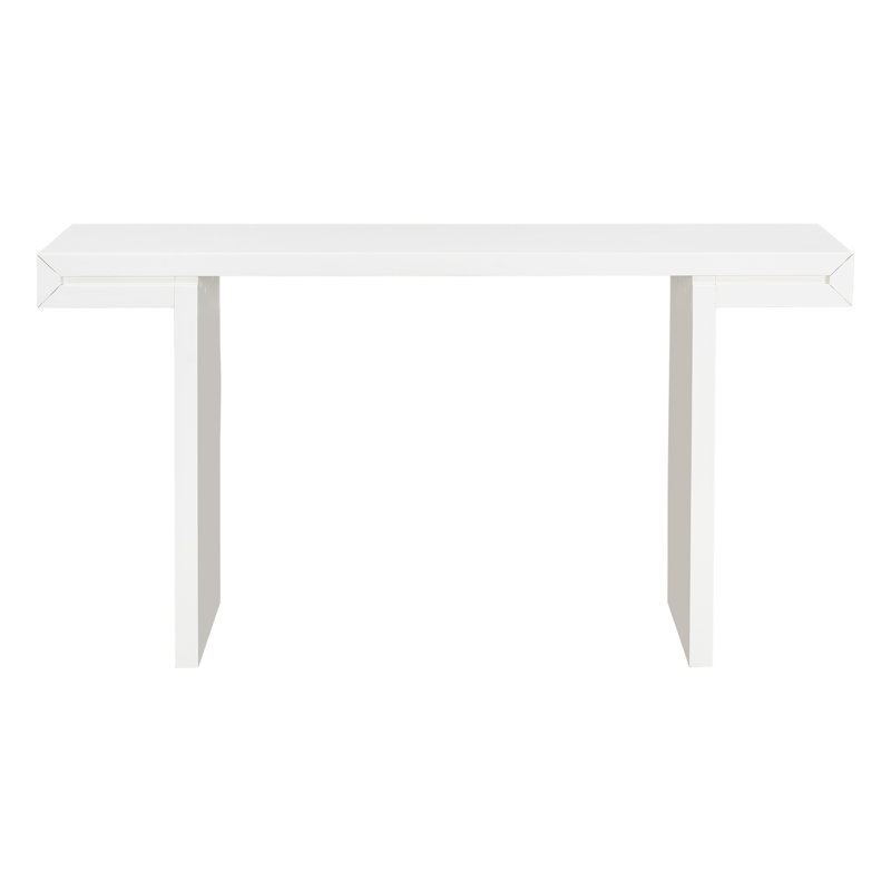 60-Inch Console Table with Geometric Clean Lines Design, Navy Blue