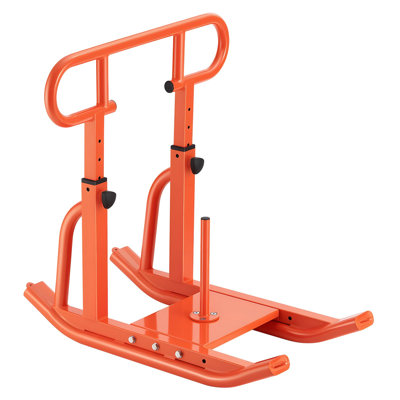Traîneau à poids, traîneau électrique en acier, traîneaux d'entraînement physique pour améliorer la vitesse de l'exercice sportif, équipement d'entraînement avec poignée à hauteur réglable, compatible avec les plateaux de poids de 1/2 po, orange