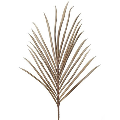 Feuille de palmier brun, tiges et plantes artificielles