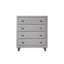 Commode rembourrée 4 tiroirs grise