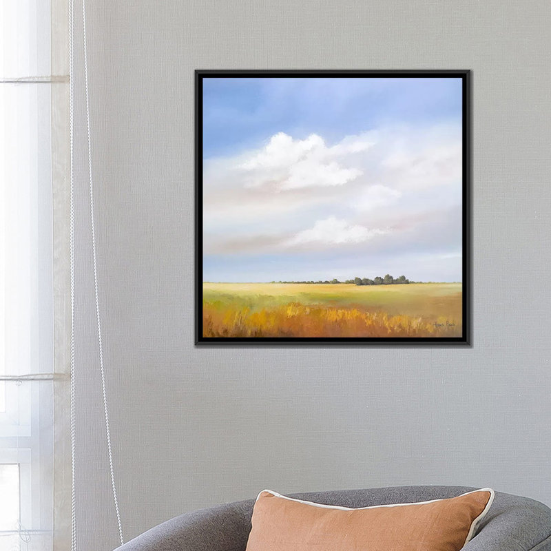« lowlands iv », impression sur toile, H 18 po x l 18 po x P 1,5 po, Toile avec cadre noir, Pas de tapis