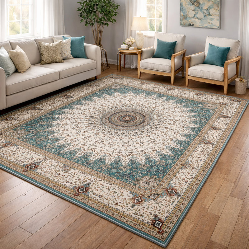 Oriental Machine Tufted Shag Area Rug, Rectangle 200 x 290 cm