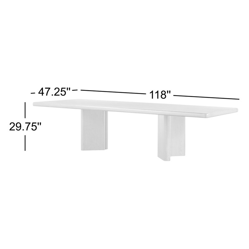Castro Solid Oak Dining Table, Dark Espresso