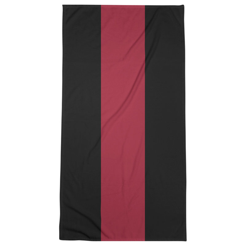 Beach Towel, Black/Sedona Red/Black, Polyester/Cotton, Beach Towel