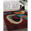 Tapis abstrait blanc / noir / bleu Monyea-640131104