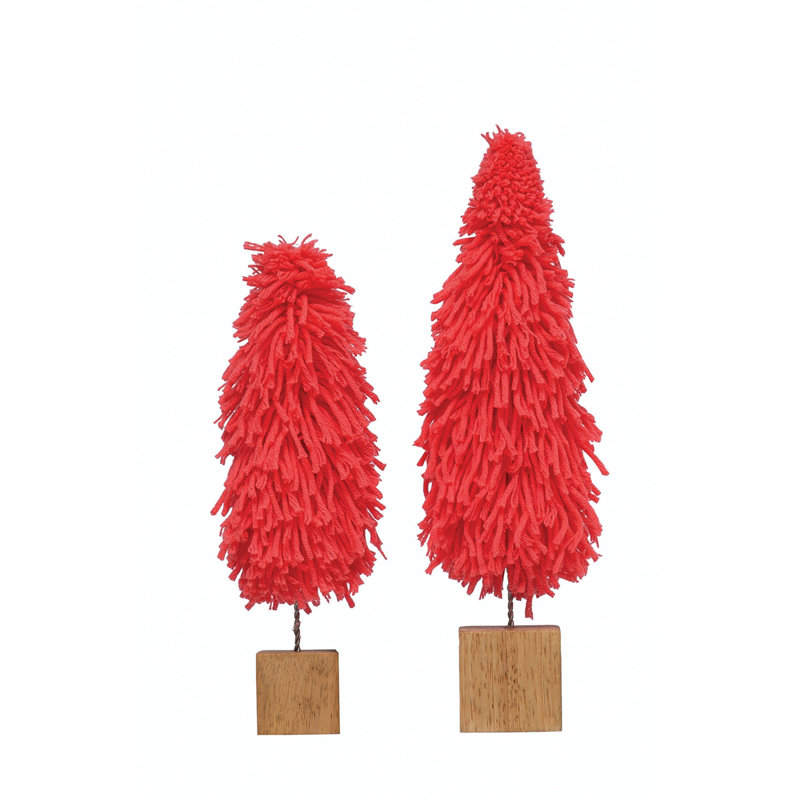 Arbre en tissu avec base en bois