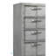 Commode 5 tiroirs en placage assorti gris