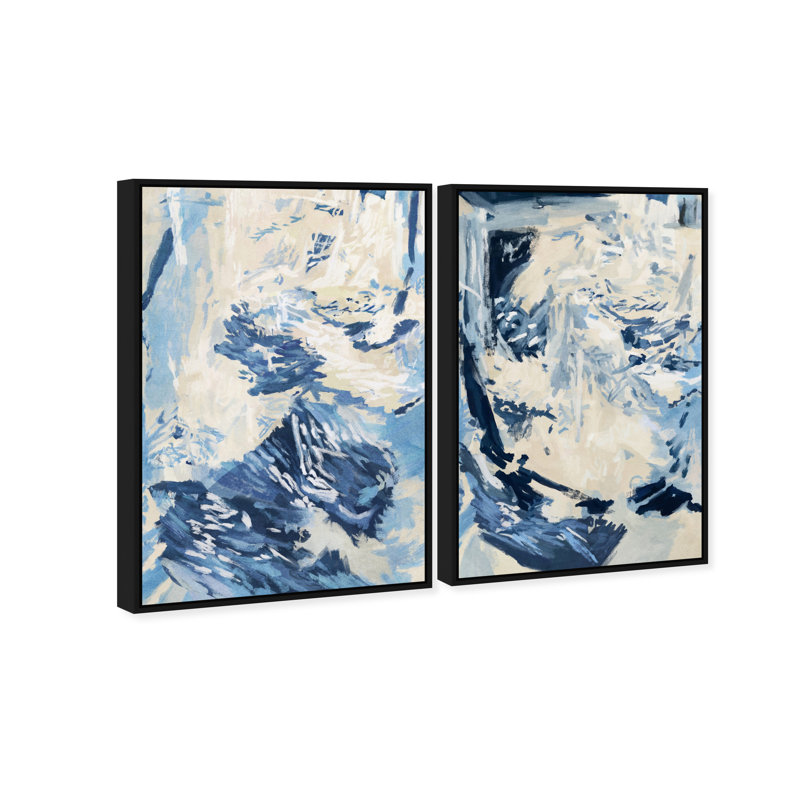 Coastal Feel Set Set by Oliver Gal, 25"H x 37"W, Black Floater Frame