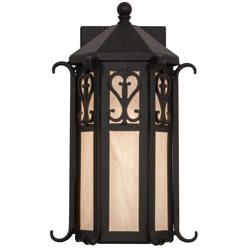 1 - Light Outdoor Wall Lantern, Wrought Iron