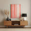 Abstrait couleur champ 33, art mural en métal rose