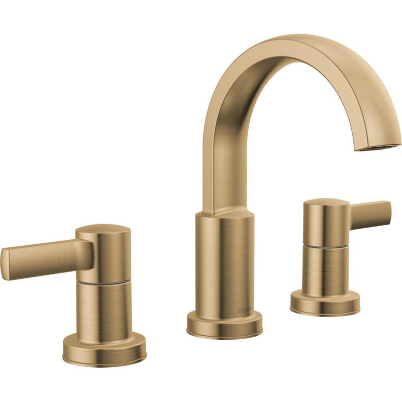 Albion Widespread Bathroom Faucet 3 Hole, 2-handle Bathroom Sink Faucet with Drain Assembly, Champagne Bronze