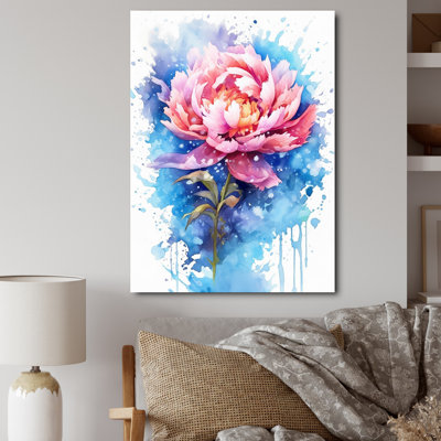 Pink Peony Visons II On Canvas Print -  Red Barrel StudioÂ®, F16C9C2E88AE4DD7AD8972E9EDB9A486