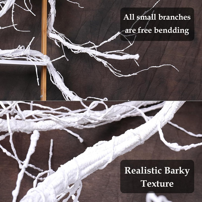 Guirlande d'arbre artificiel long pliable blanc