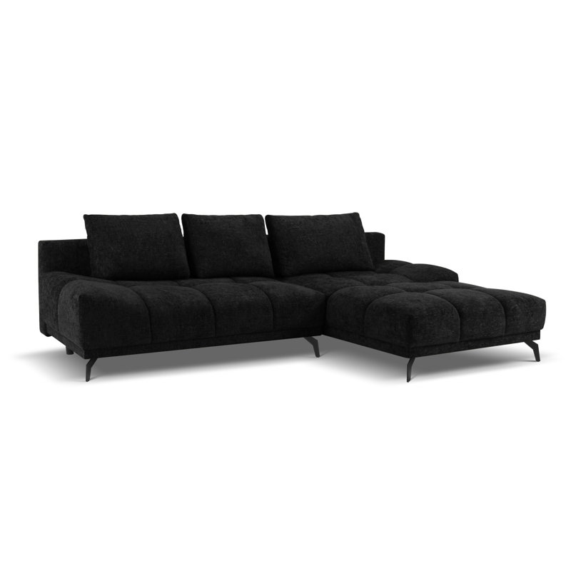 Cuthrell 5 Seater Sofa Bed, Right Hand Facing, Black