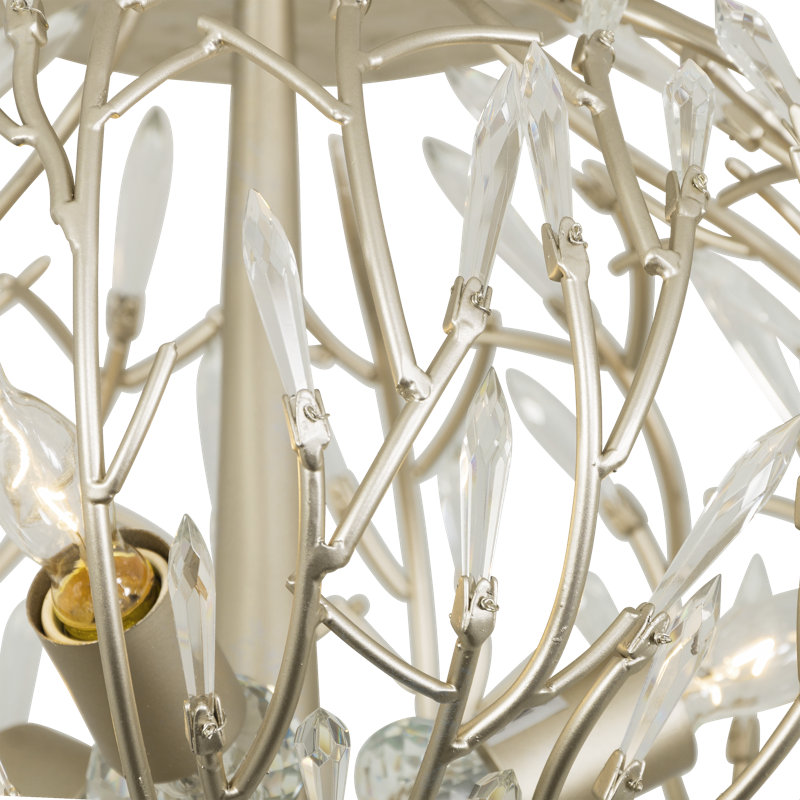 Bask 3-Light Crystal Semi-Flush Ceiling Light - Gold Dust