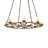 8 - Light Dimmable Wagon Wheel Chandelier