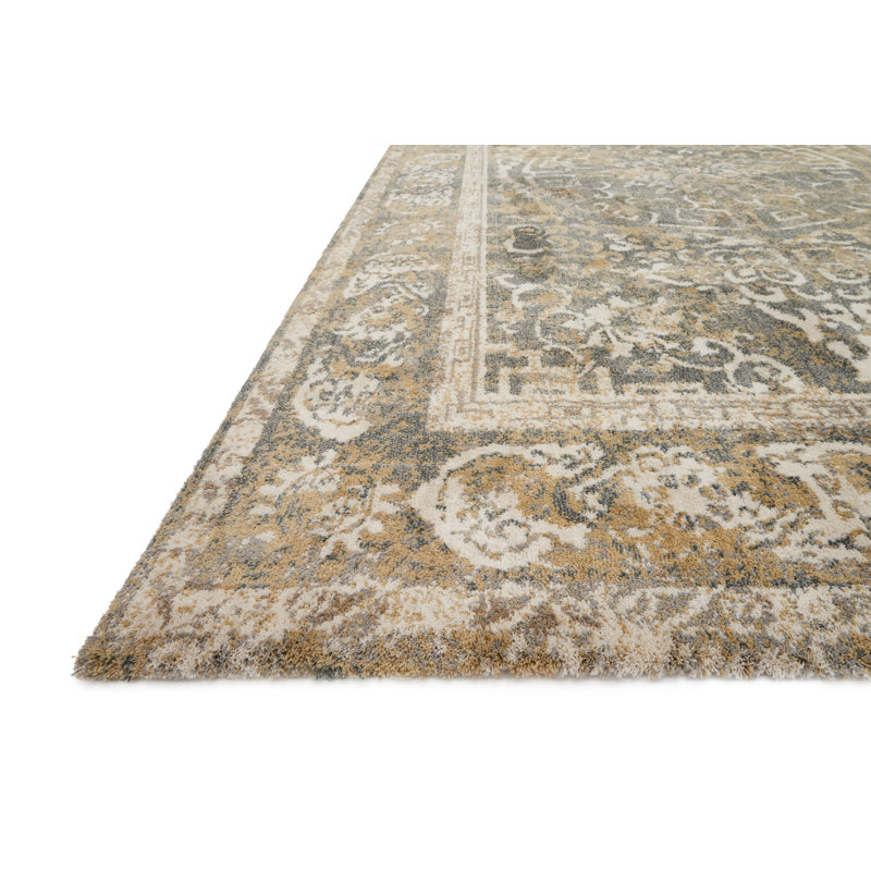 Tapis oriental gris / beige Magdy, Rectangle 5 pi x 7 pi 6 po