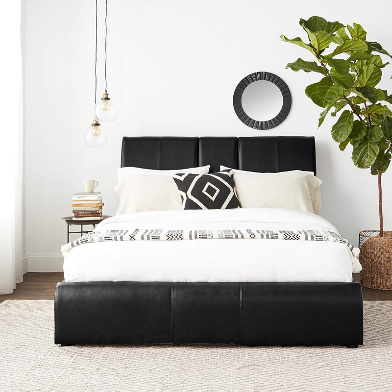 Upholstered Bookcase Storage Bed
