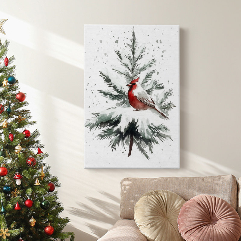 Art des Fêtes de Noël - Toile tendue avec châssis CD XXX, H 27 po x l 18 po