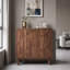 Armoire Mid-Century moderne 31,5 "avec portes à motif de losanges, buffet à 2 portes pour le salon, la cuisine et le vestibule-1529428944-1529428946
