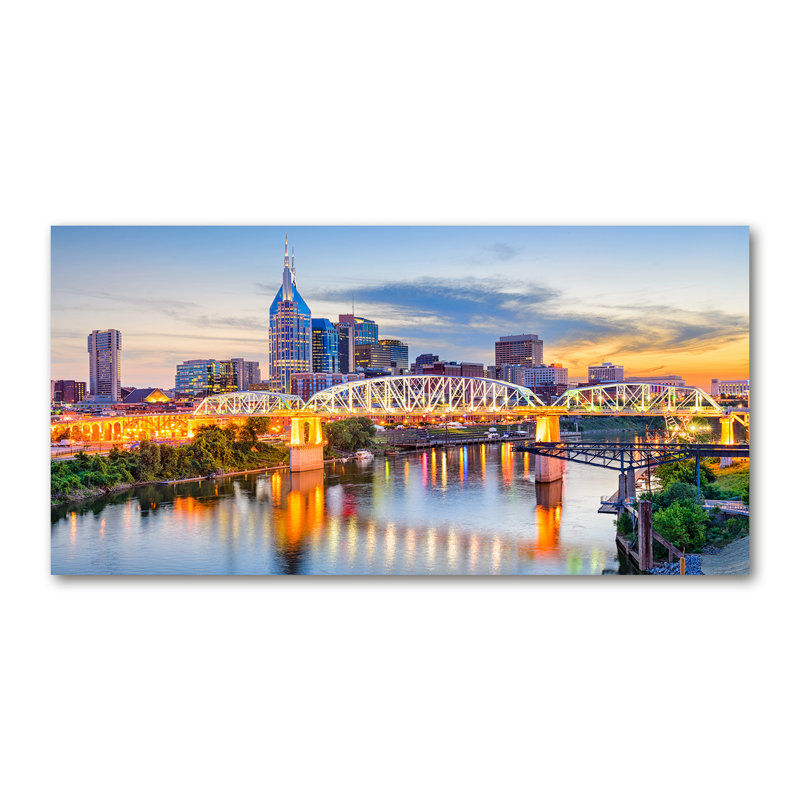Tennessee USA Bridge - Wrapped Canvas Print