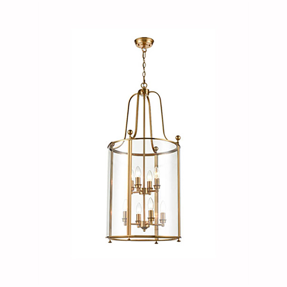 Luisa 8 - Light Antique Brass Lantern Pendant
