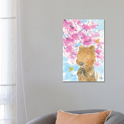 Cherry Blossom Quokka by Martin Hsu - Painting on Canvas