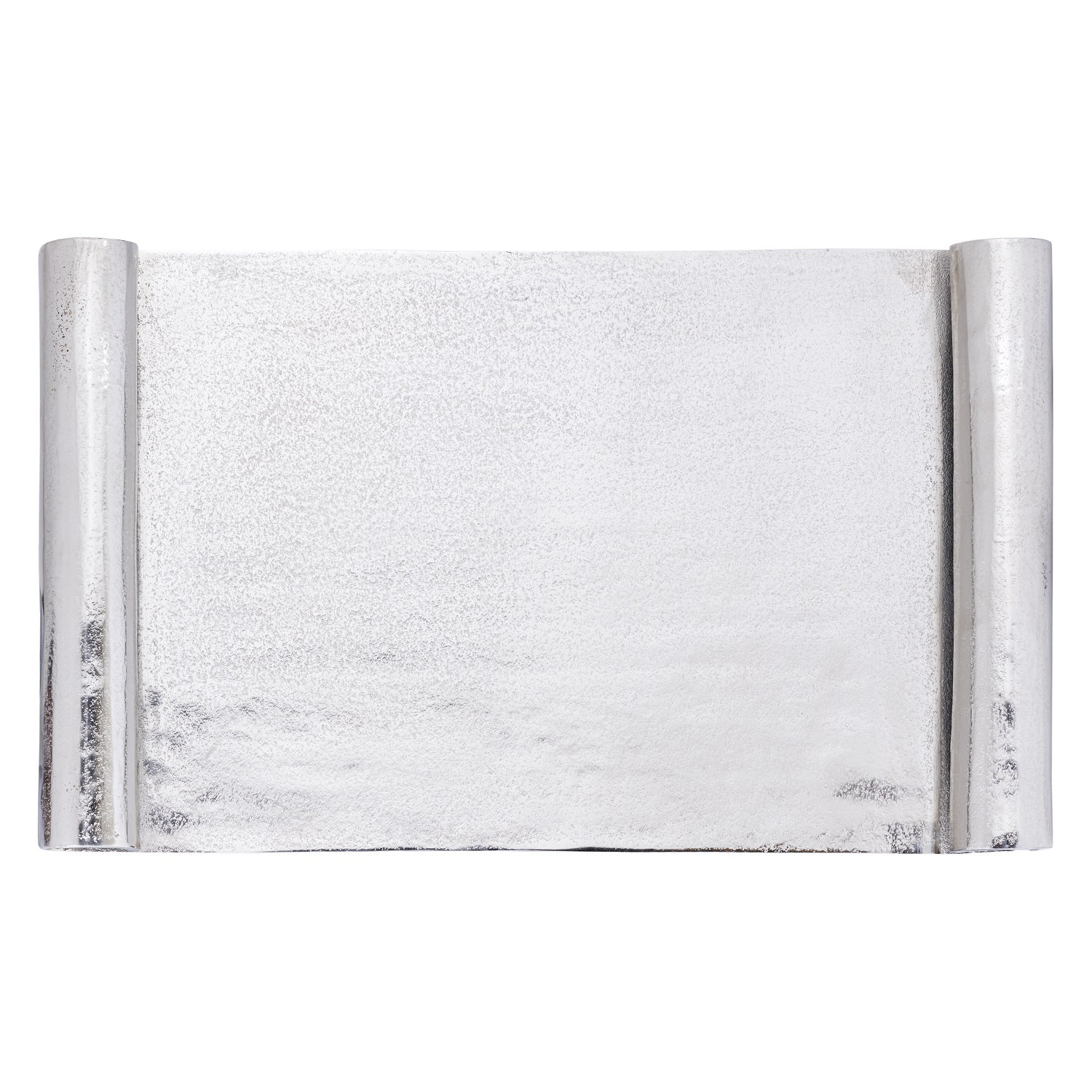 Brass Decorative Tray, Silver, 25"W x 15"D x 2"H