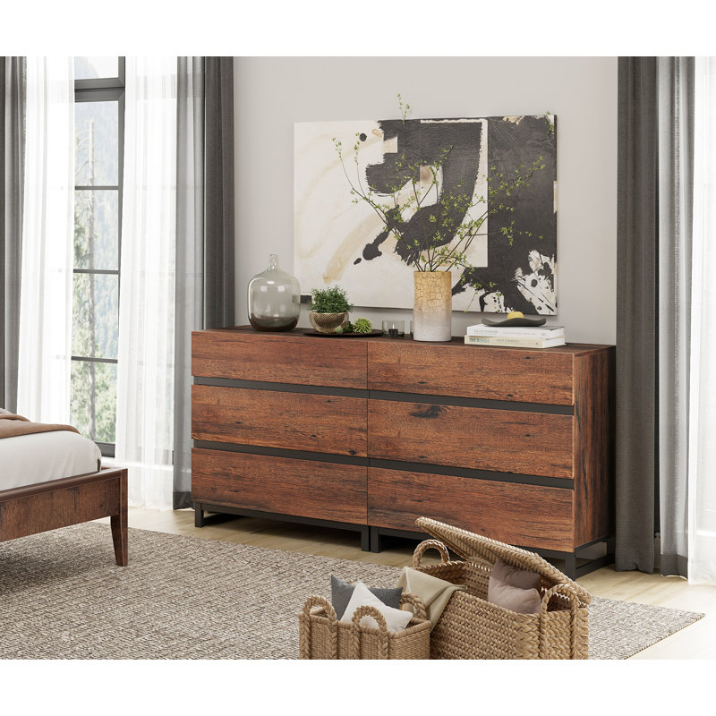 Aadam 6 - Drawer Accent Chest, Dark Walnut